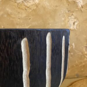 Tabouret ethnique noir – Image 2