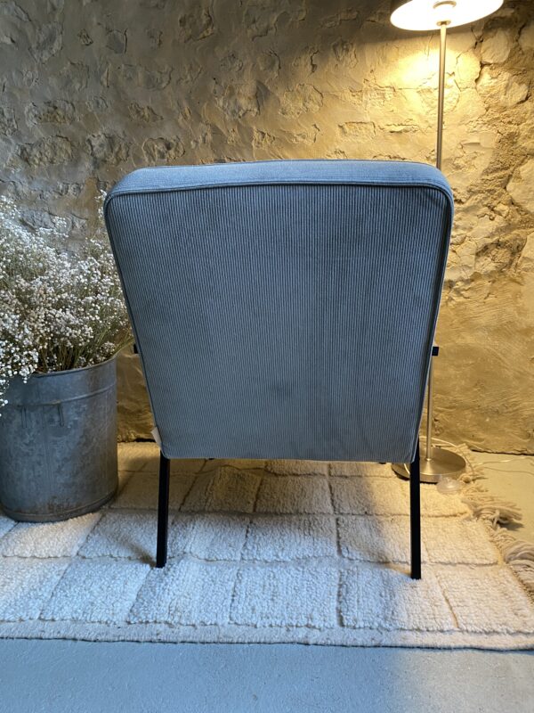 fauteuil velours métal et bois – Image 5