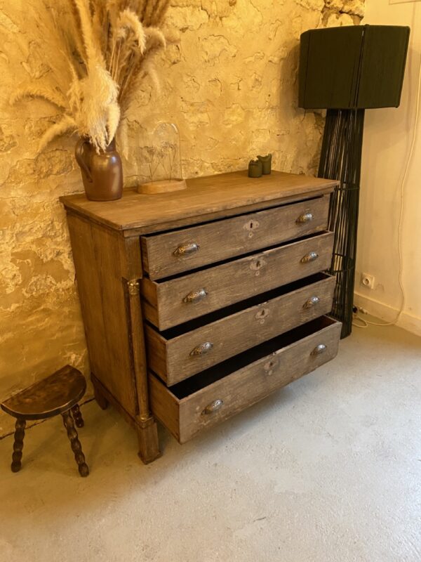 Commode chêne 4 tiroirs – Image 8