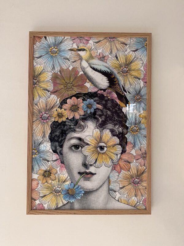 Oeuvre - Femme à fleurs - 42x62cm