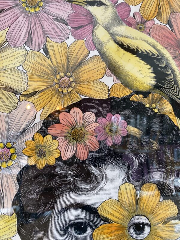 Oeuvre - Femme à fleurs - 42x32cm – Image 3