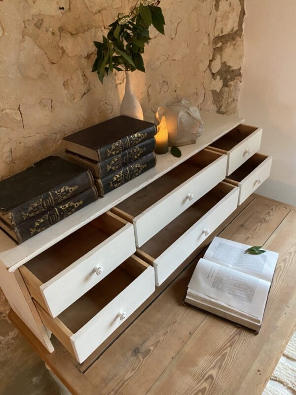 Bureau patiné blanc – Image 8