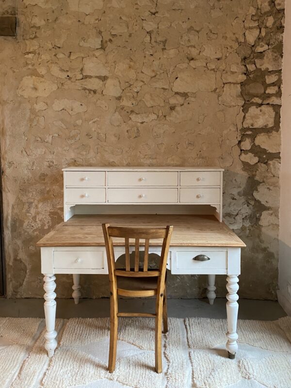 Bureau patiné blanc – Image 6