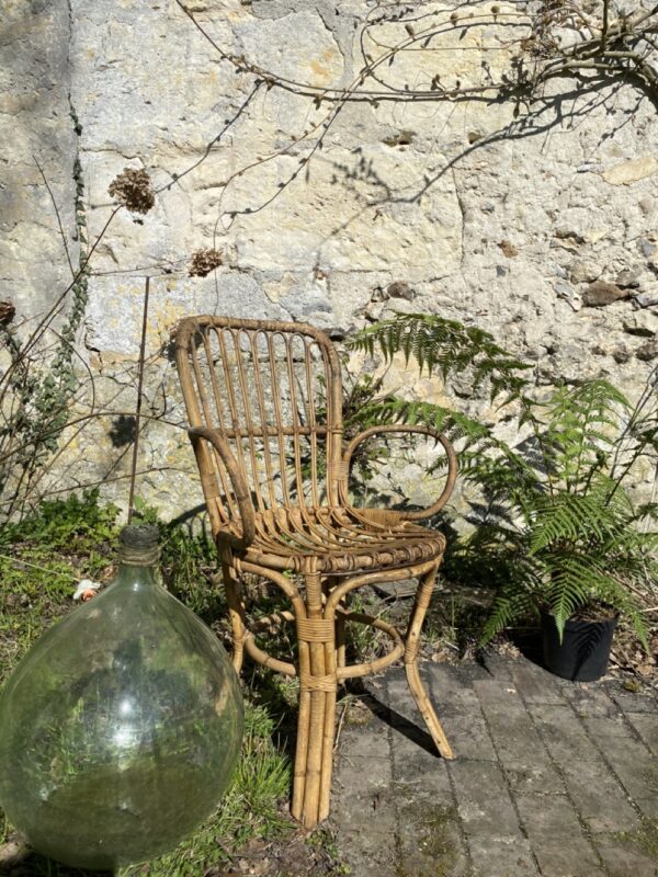 Lot de 4 chaises en rotin – Image 12