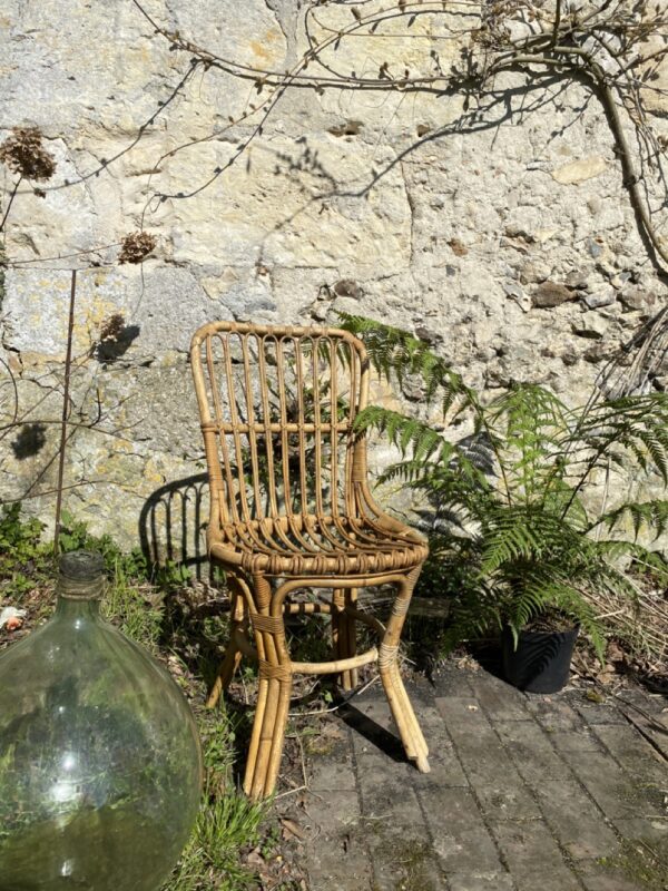 Lot de 4 chaises en rotin – Image 9