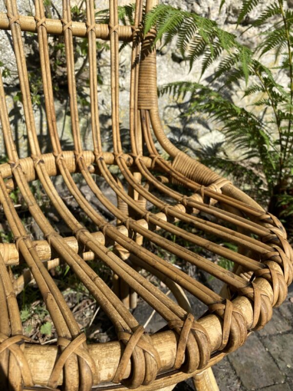 Lot de 4 chaises en rotin – Image 8