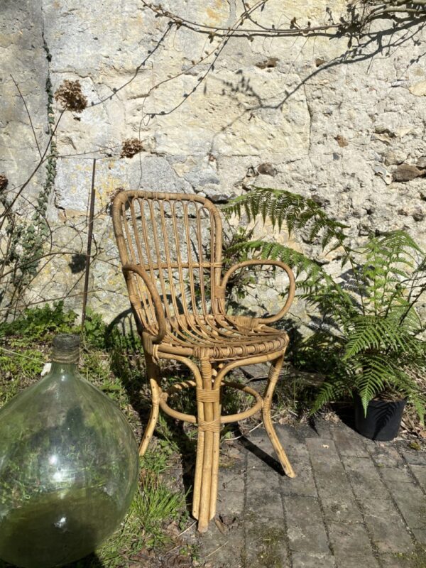 Lot de 4 chaises en rotin – Image 4