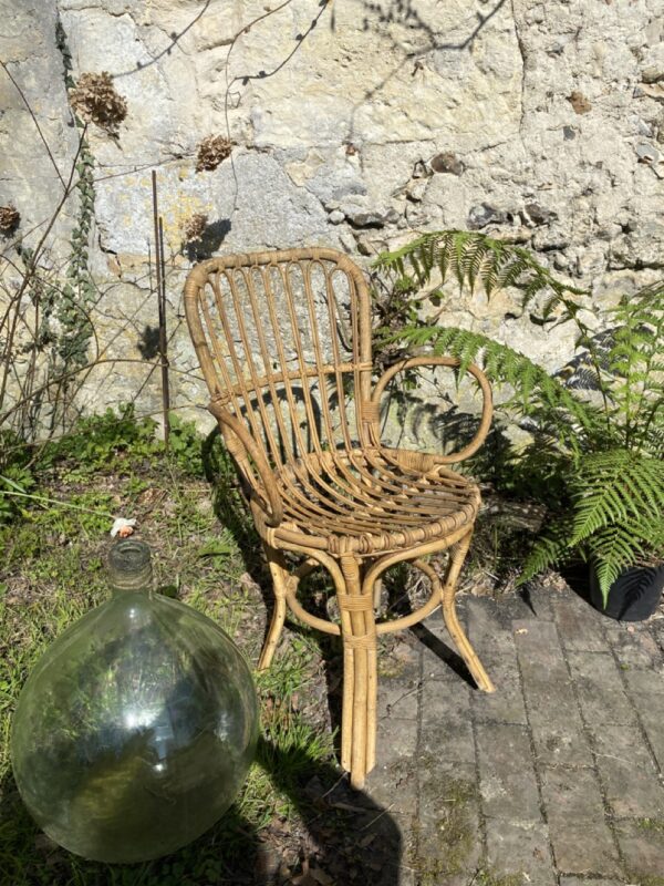 Lot de 4 chaises en rotin – Image 3