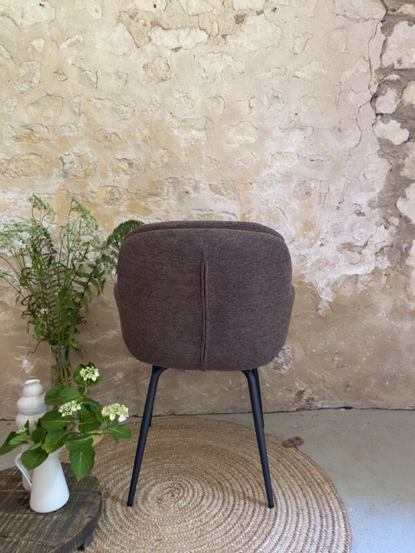 Fauteuil en velours - MARRON – Image 6