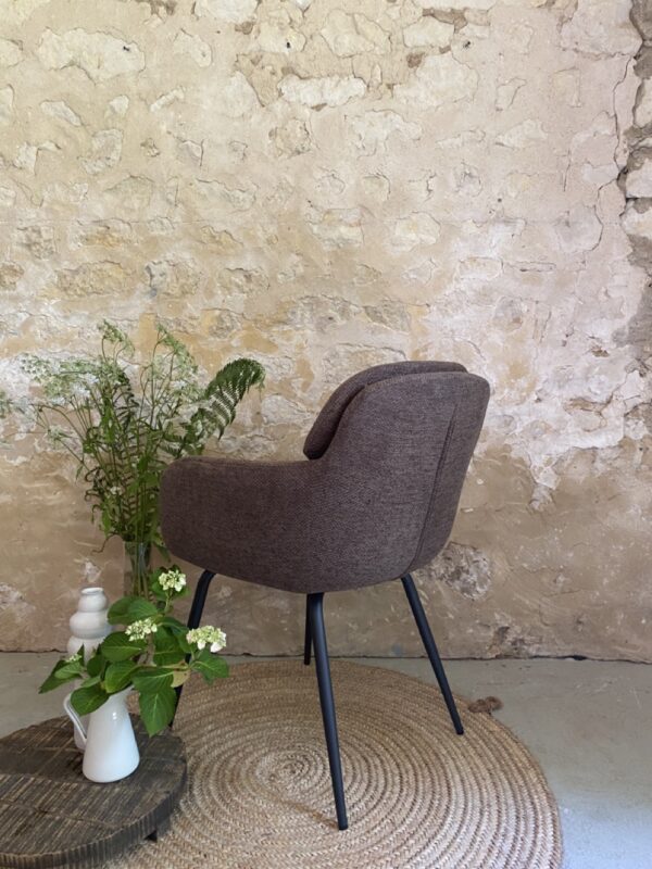 Fauteuil en velours - MARRON – Image 5