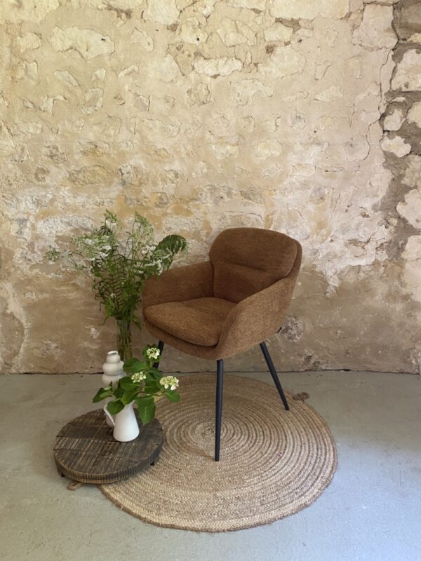 Fauteuil en velours - OCRE – Image 2