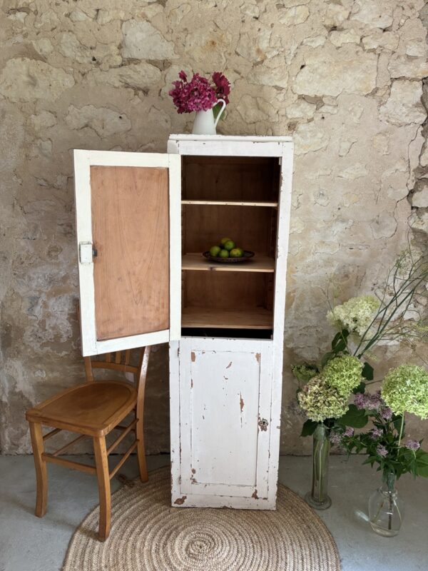Armoire "homme debout" pâtiné blanc – Image 4