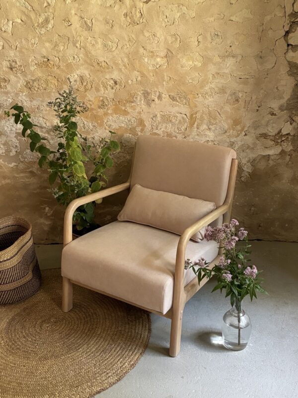 Fauteuil beige – Image 2