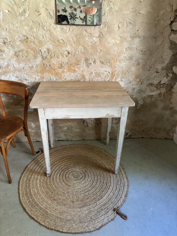 Table / bureau patiné blanc – Image 6