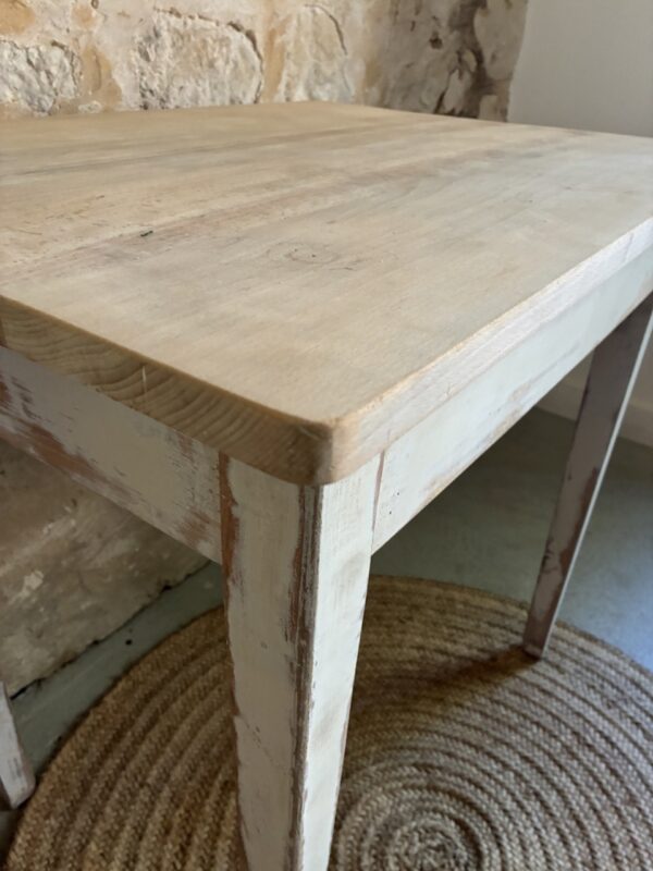 Table / bureau patiné blanc – Image 7