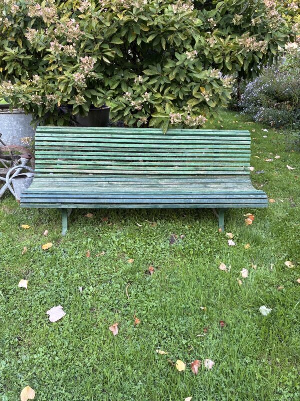 Banc extérieur vert