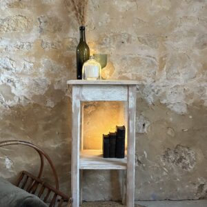 Sellette patinée blanche