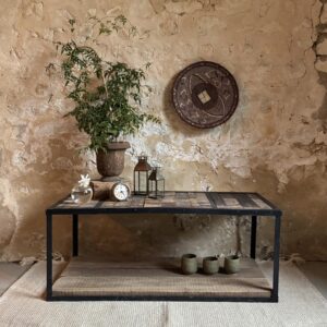 Table basse bois et métal
