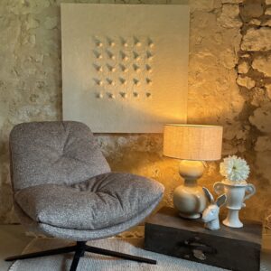 Fauteuil pivotant tissu chiné