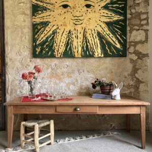 Grande table basse en merisier