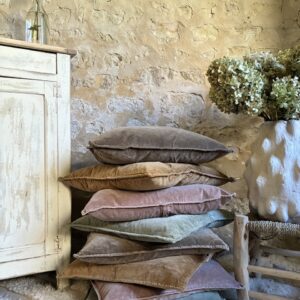 Coussins en velours ras