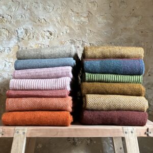 Plaids colorés en laine