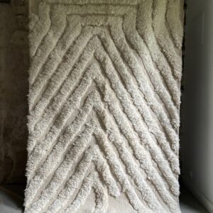 Tapis structuré écru