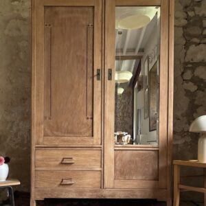 Armoire miroitée, deux portes deux tiroirs