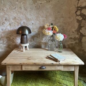 Table basse en bois brut