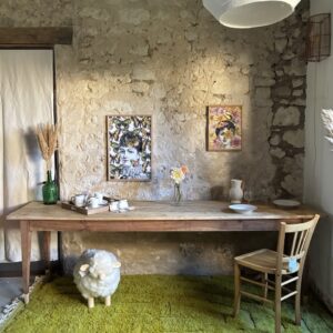 Grande table en bois de Peuplier
